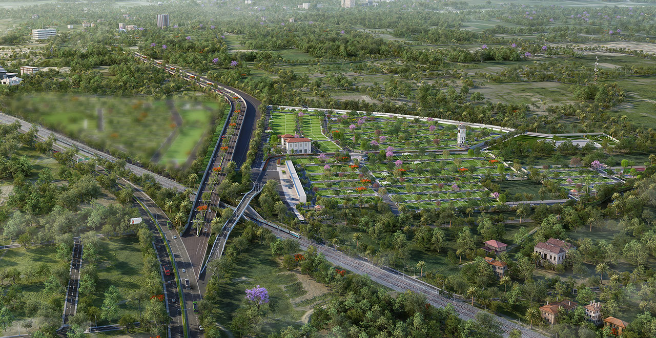 Aerial view of Sattva Kaveri Siri gated community