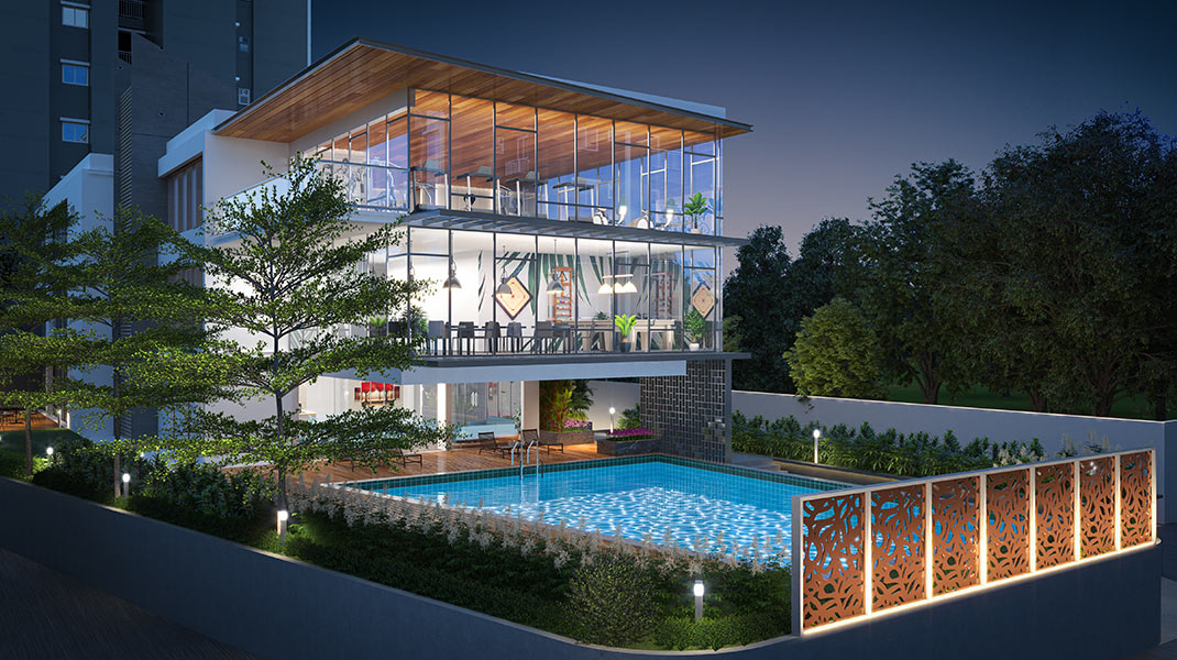 Swimming pool at Sattva Kaveri Siri